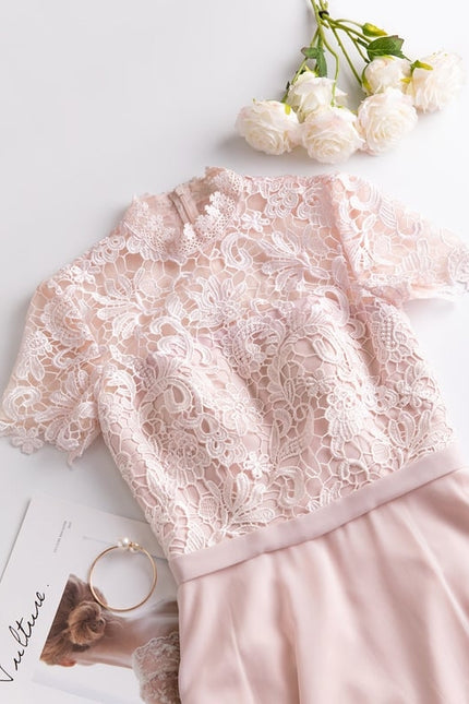 Robe Chic Élégance Rosée Légère - gallery 3