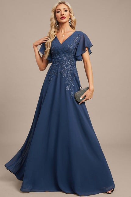 Robe Chic Bleu Nuit Élégante