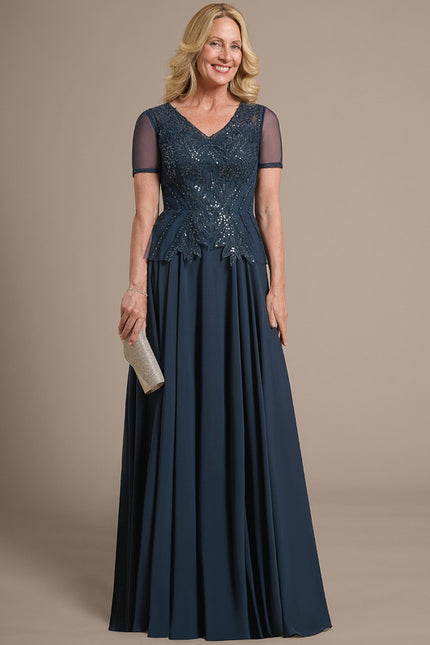 Robe Chic Longue Bleu Cobalt