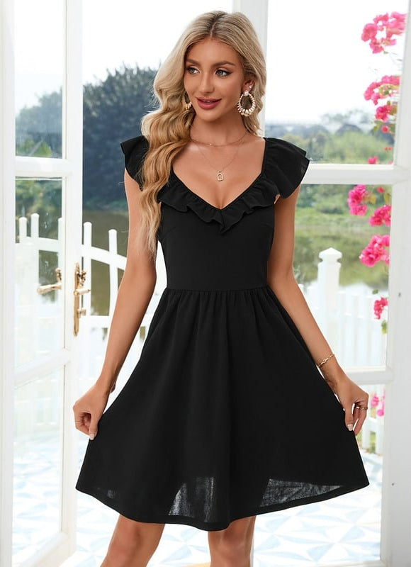 Robe Chic Vaporeuse Rouge - gallery 1