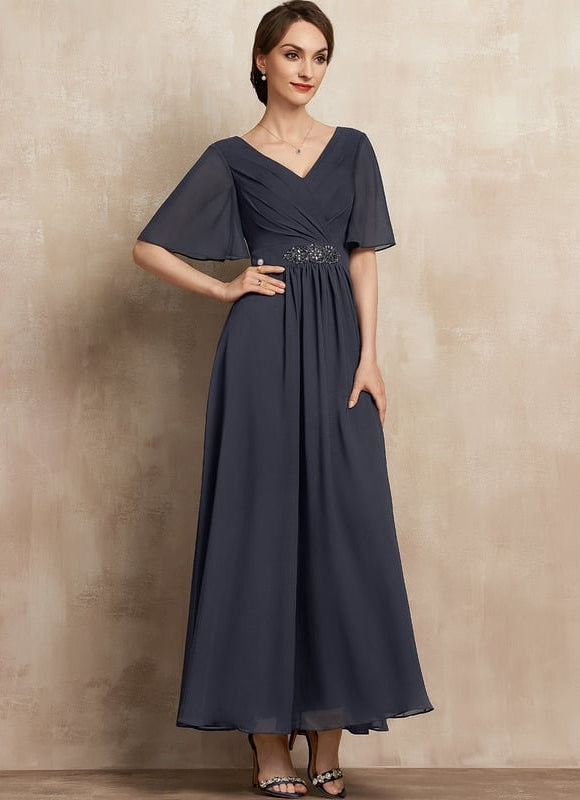 Robe Chic Longue Charbon Flottante - gallery 5