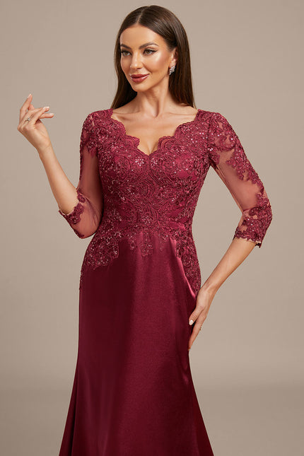 Robe Chic Élégante Bordeaux - gallery 2