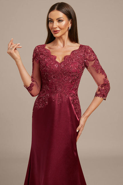 Robe Chic Élégante Bordeaux - gallery 2