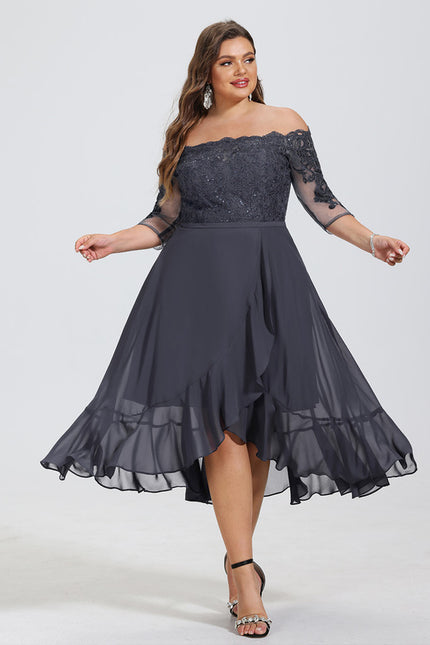 Robe Chic Asymétrique Éclatante - gallery 7