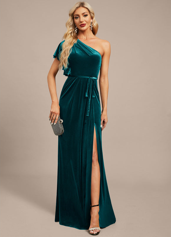 Robe Chic Velours Émeraude