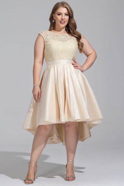 Robe Chic Collet Asymétrique Taffeta - gallery 6