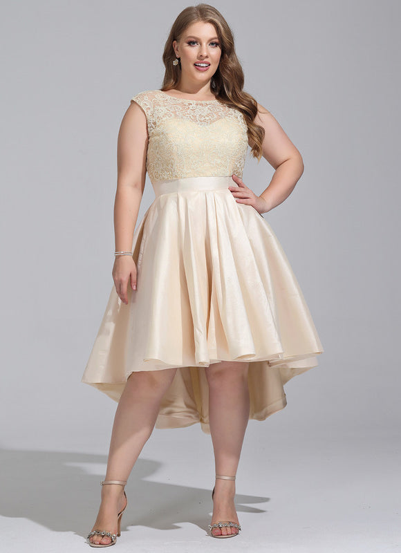 Robe Chic Collet Asymétrique Taffeta - gallery 6