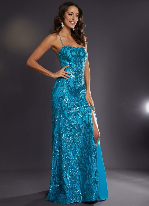 Robe Chic Pailletée Azur - gallery 2