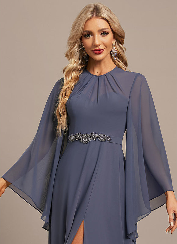 Robe Chic Satin Bleu Nuit - gallery 5
