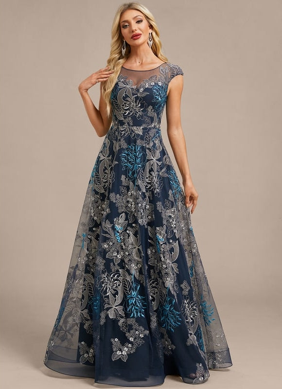 Robe Chic Florale Bleu Nuit - gallery 5