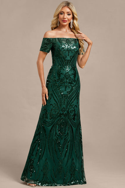 Robe Chic Émeraude Pailletée - gallery 5