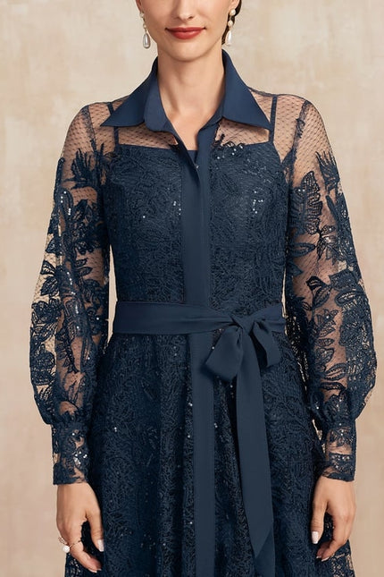 Robe Chic Velours Céleste - gallery 4
