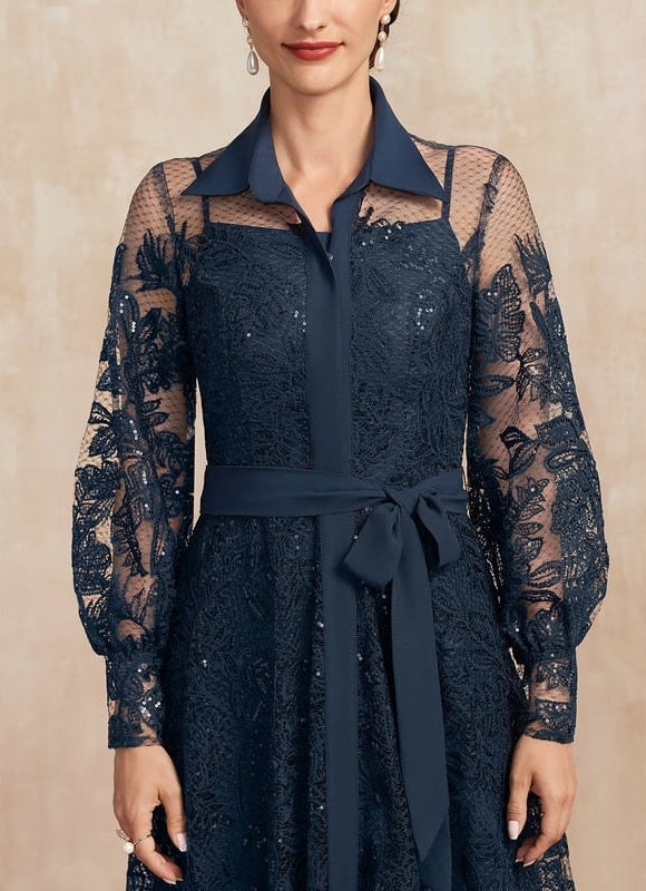 Robe Chic Velours Céleste - gallery 4