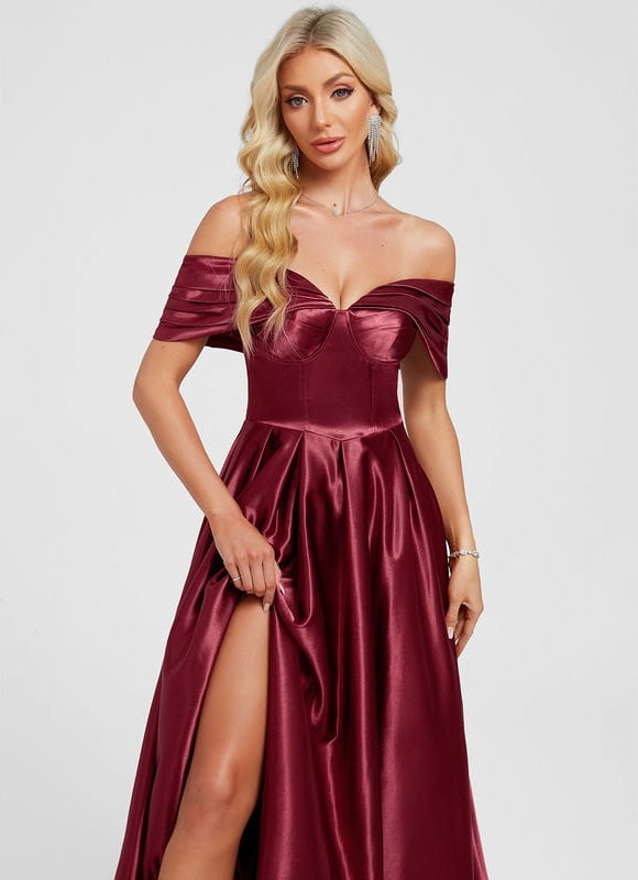 Robe Chic Bordeaux Élégante - gallery 3