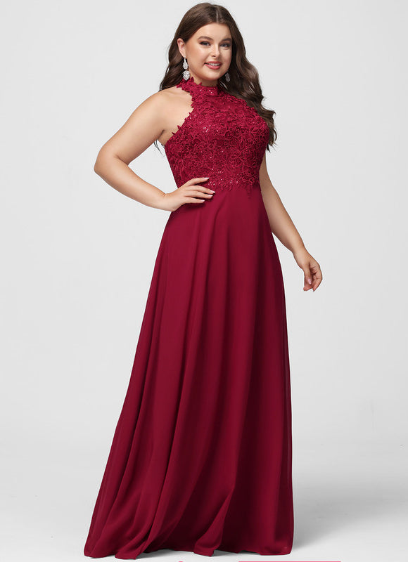 Robe Chic Bordeaux Dentelle Élégante - gallery 8