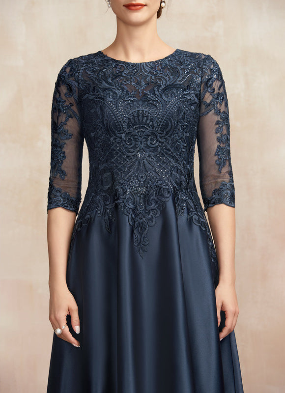 Robe Chic Satiné Ébène Élégant - gallery 6