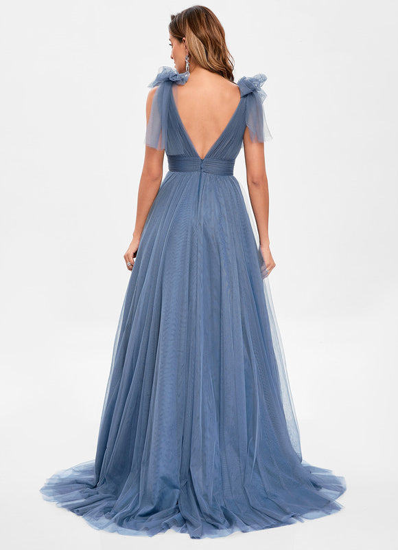 Robe Chic Tulle Bleu - gallery 2