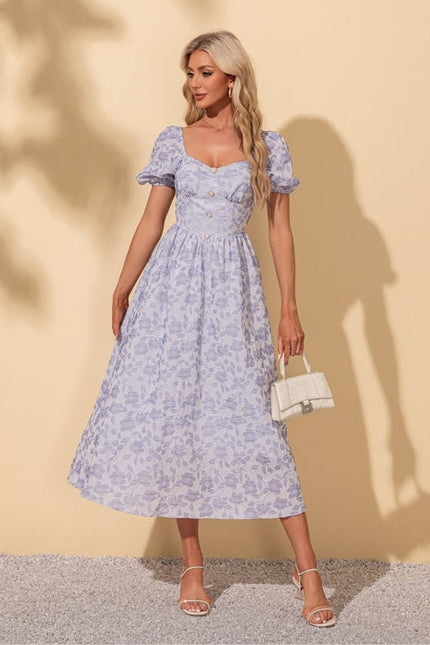 Robe Chic Midi Rose Fleuri - gallery 4