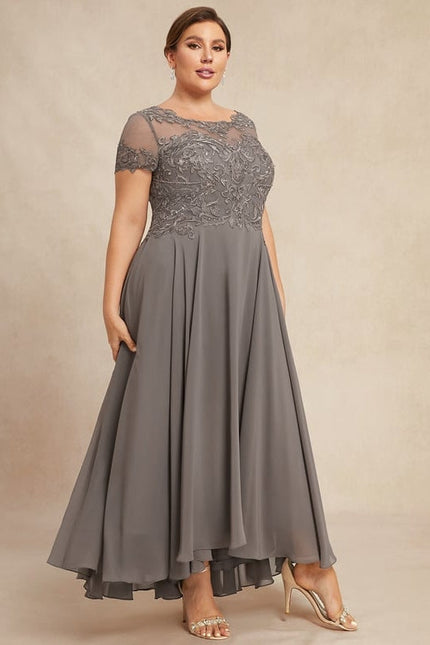 Robe Chic Illusion Grise - gallery 7