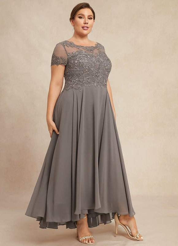 Robe Chic Illusion Grise - gallery 7