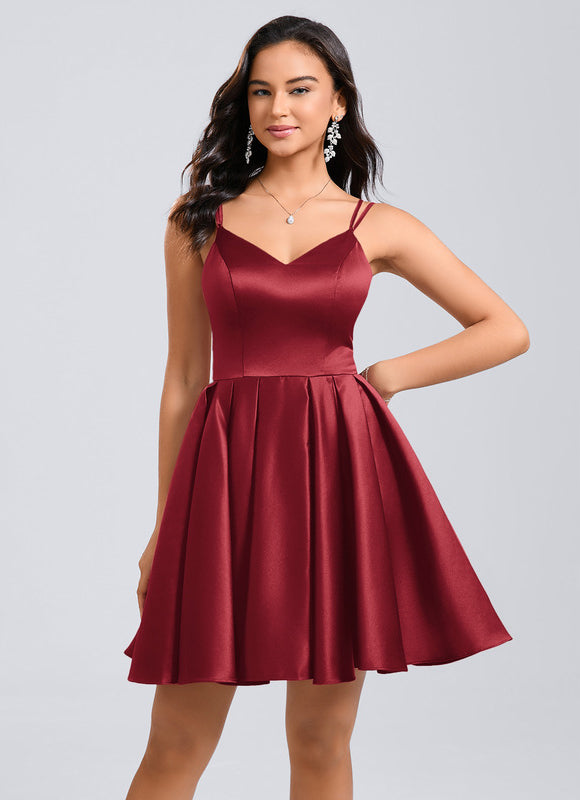 Robe Chic Évasée Bordeaux
