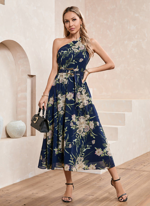 Robe Chic Asymétrique Florale