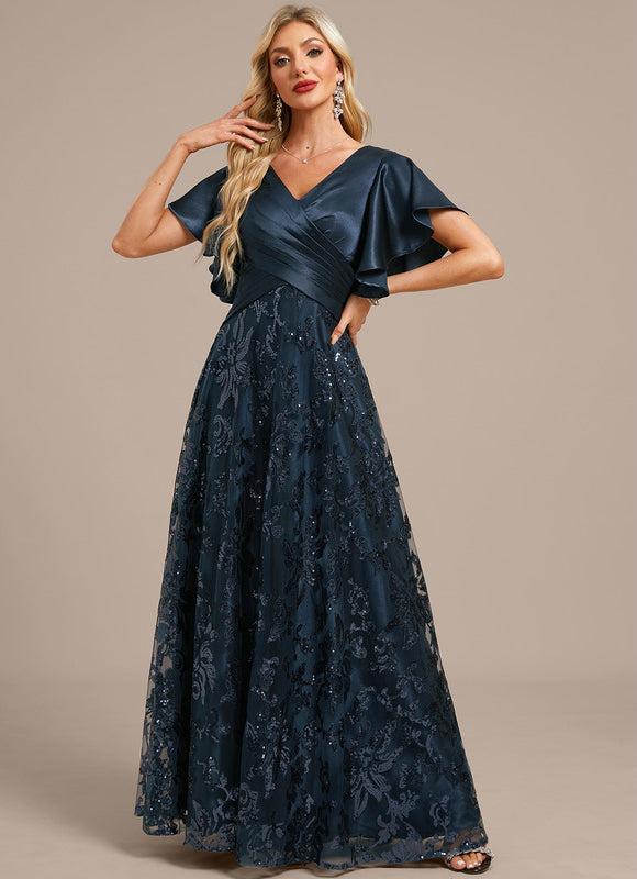 Robe Chic Satin Nuit Étoilée - gallery 3