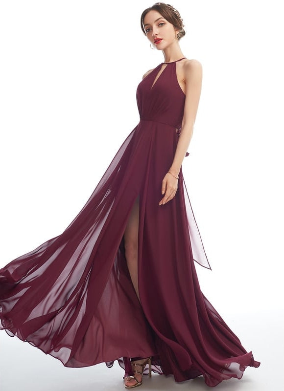 Robe Chic Bleu Drapé - gallery 4