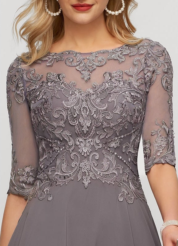 Robe Chic Grise Raffinée - gallery 4