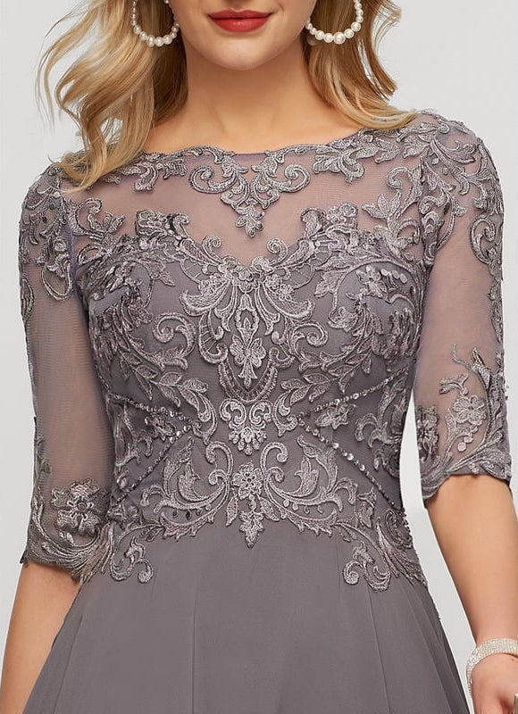 Robe Chic Grise Raffinée - gallery 4