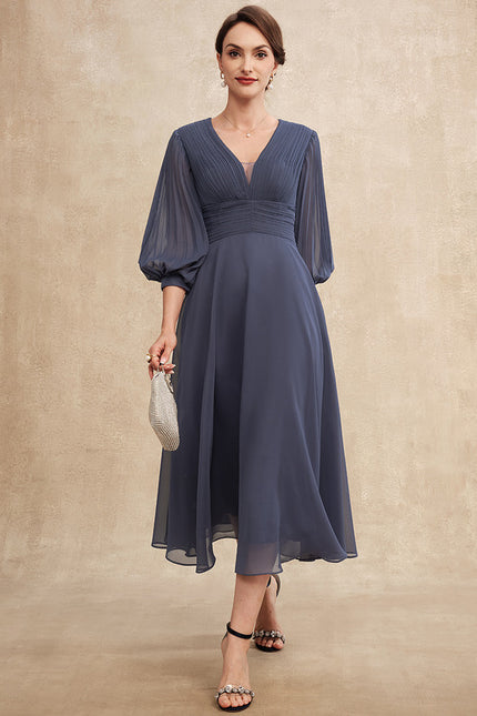 Robe Chic Chiffon Marine
