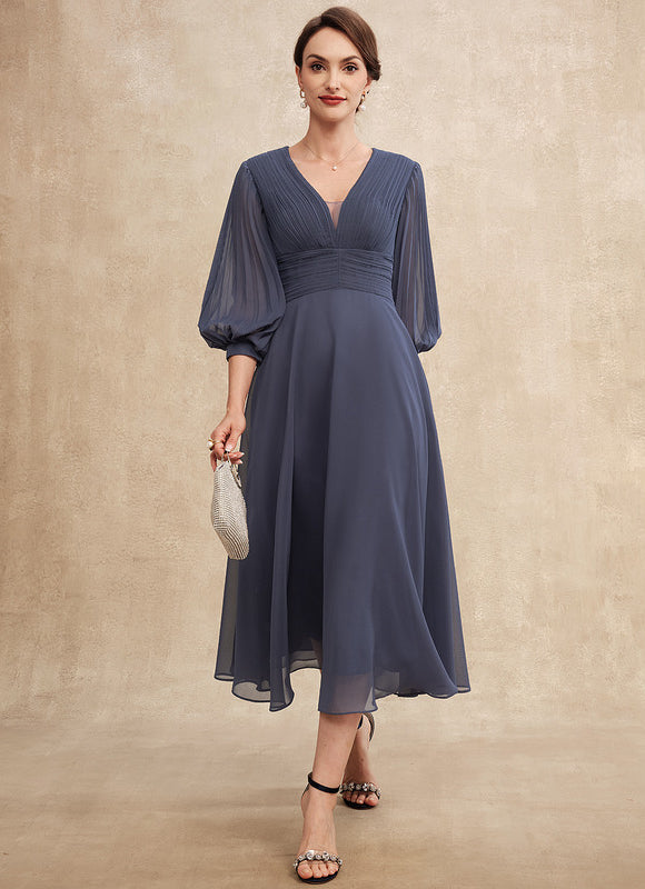 Robe Chic Chiffon Marine