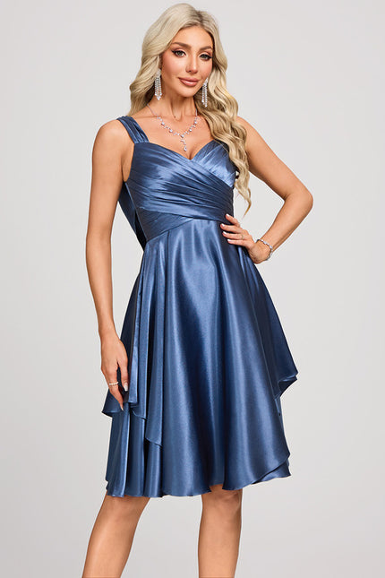 Robe Chic Cocktail Satinée - gallery 4