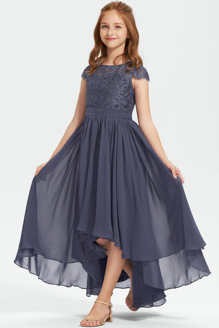 Robe Chic Junior Dentelle Asymétrique - gallery 3