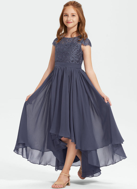 Robe Chic Junior Dentelle Asymétrique - gallery 3