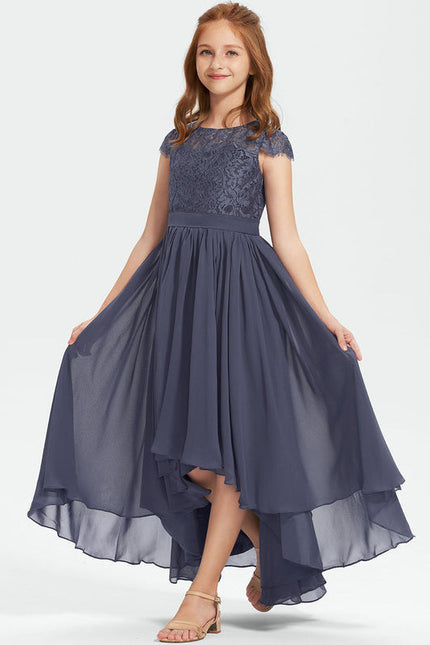 Robe Chic Junior Dentelle Asymétrique - gallery 3