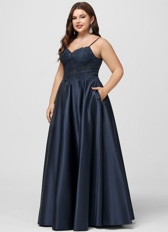 Robe Chic Bleu Marine Satinée - gallery 8