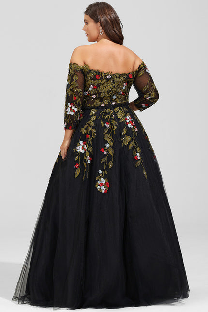 Robe Chic Lueur Florale Sombre - gallery 8