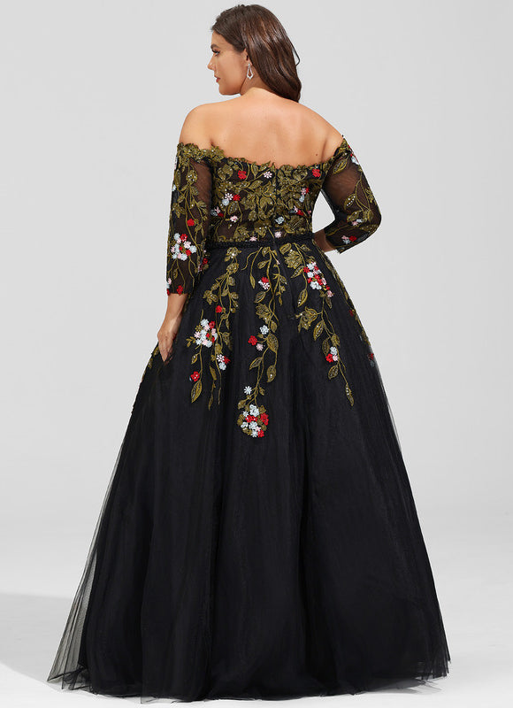 Robe Chic Lueur Florale Sombre - gallery 8