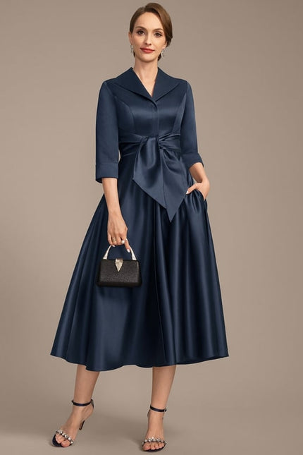 Robe Droite Bleu Marine Chic