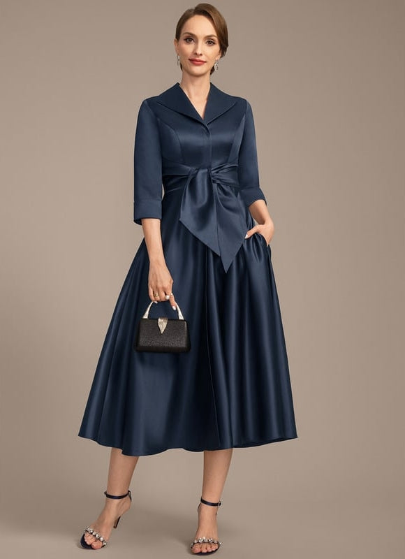 Robe Droite Bleu Marine Chic