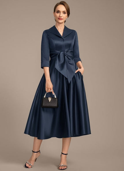 Robe Droite Bleu Marine Chic