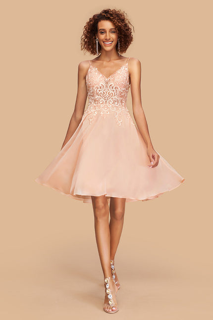 Robe Chic Ailée Pêche - gallery 3