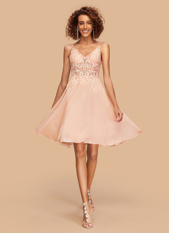 Robe Chic Ailée Pêche - gallery 3