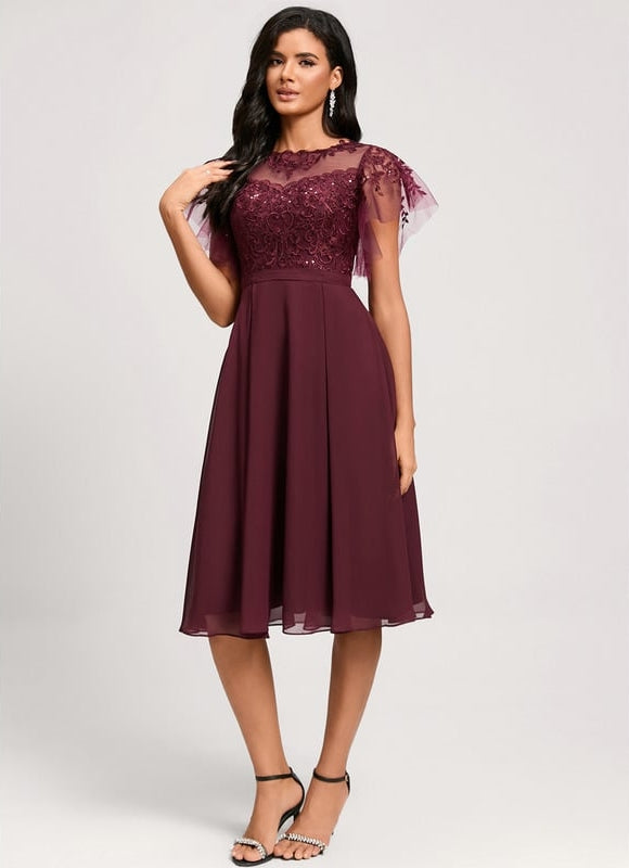 Robe Chic Bourgogne Enchantée - gallery 3