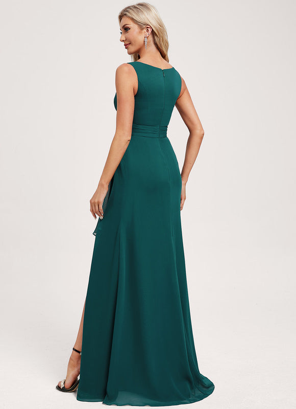Robe Chic Mousseline Drapée - gallery 4