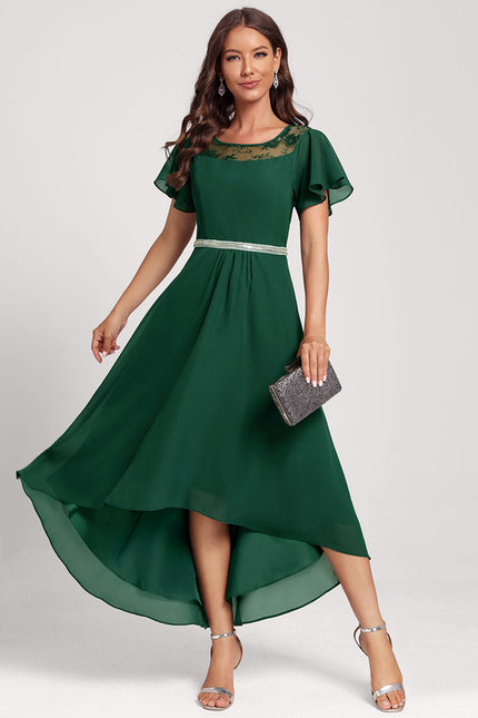 Robe Chic Élégance Verte Flottante - gallery 3