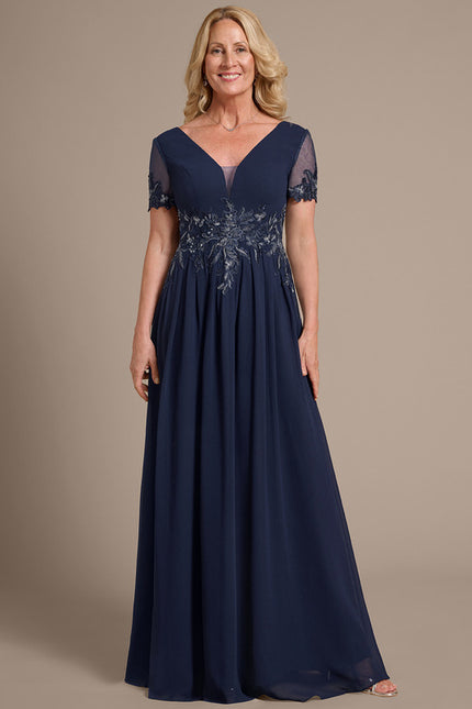 Robe Chic Marine Appliquée