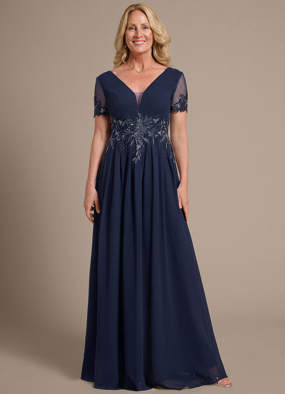 Robe Chic Marine Appliquée