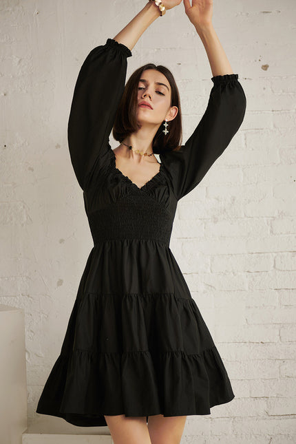 Robe Patineuse Chic Noire - gallery 1
